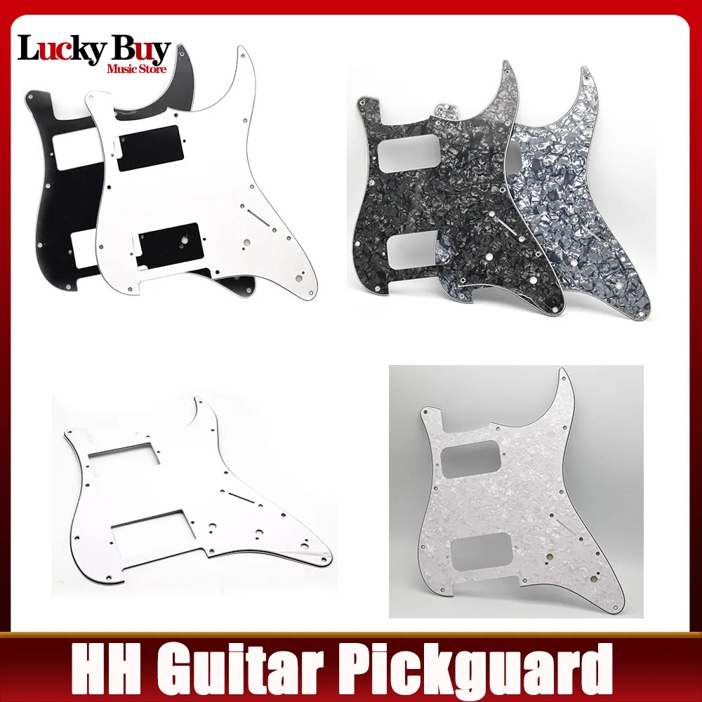 

HH 11-луночная накладка для электрогитары в стиле ST/Sq, 3-слойная белая, черная защита, детали гитары