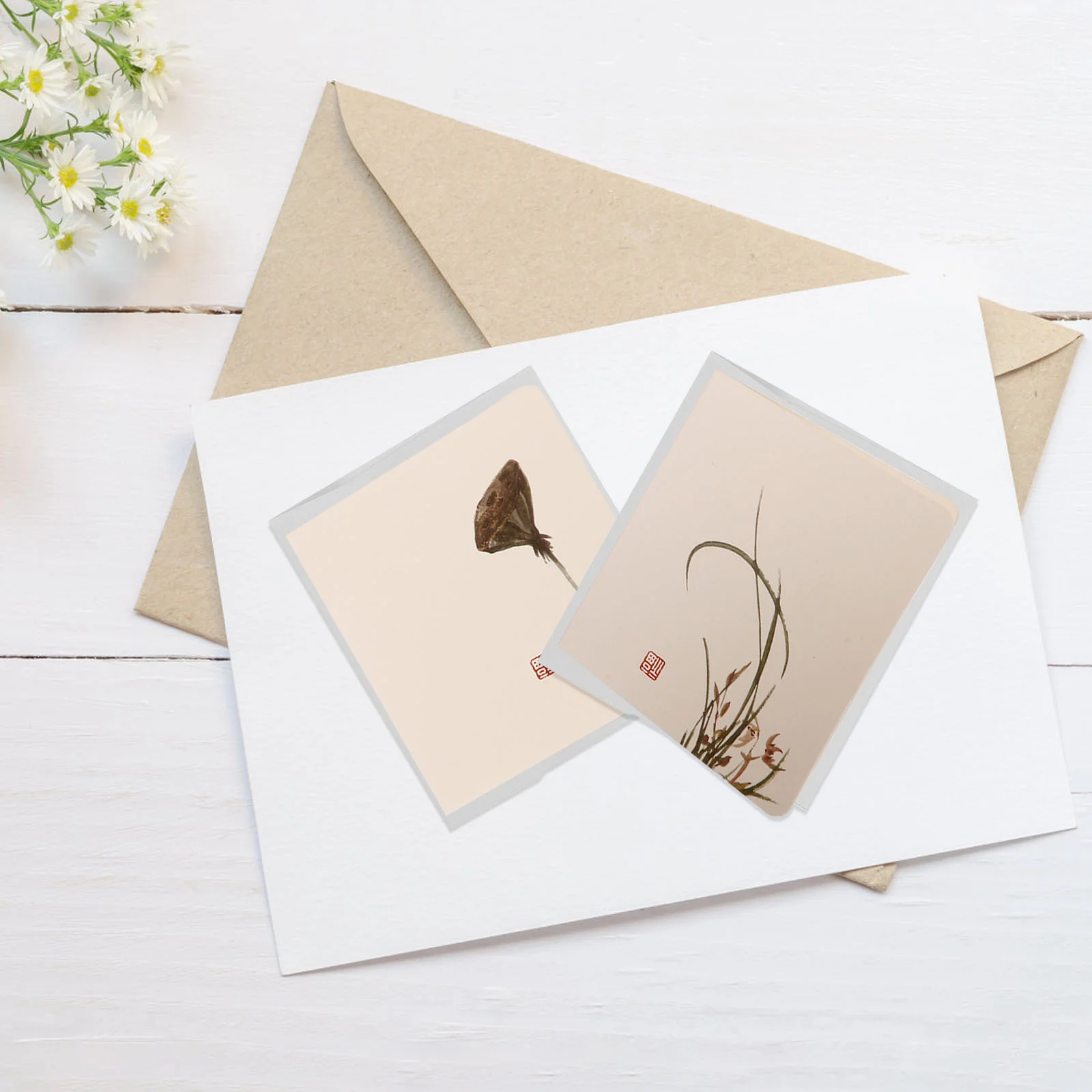 24 Pcs Pleasant Relationship Cards Fashion Retro Greeting Blessing Classical Colorful Chinese Style