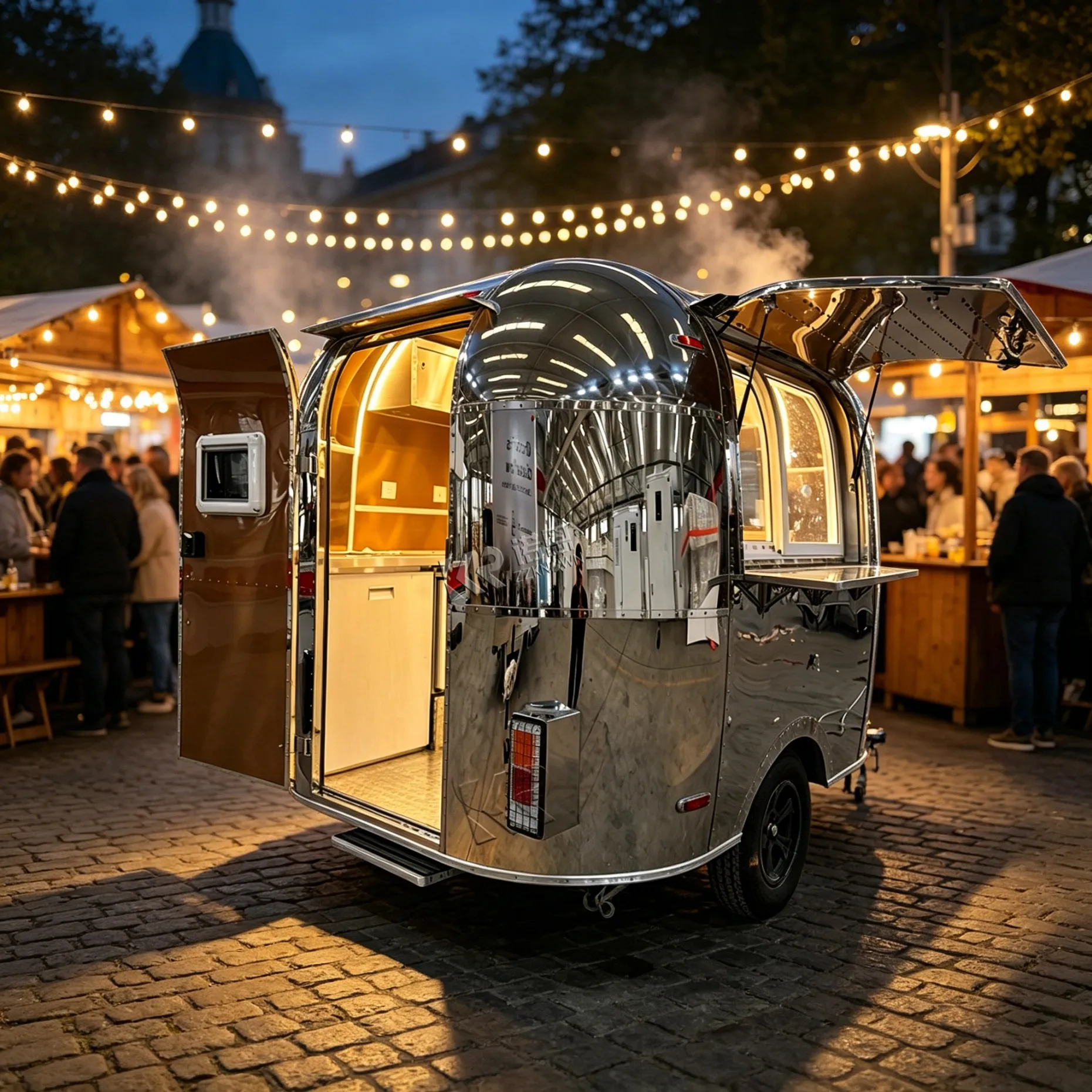 Outdoor Mobile Food Trailer Street Mobile Food Cart Austria Factory Mobile Food Truck for Sale Steel American