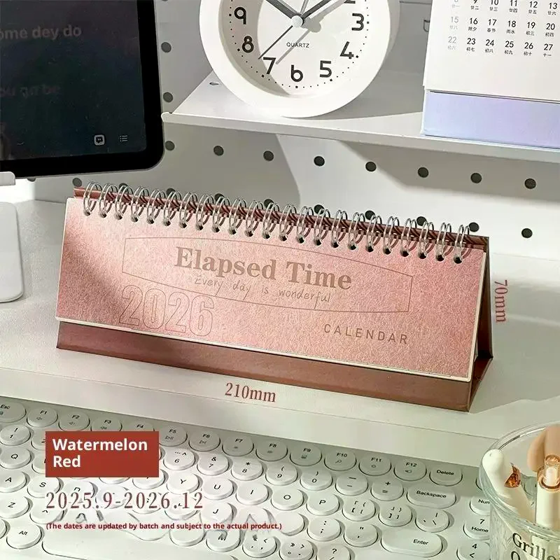 

2026 Korean Calendar Simple, Fresh And Creative Desktop Decoration Plan Check In Notebook