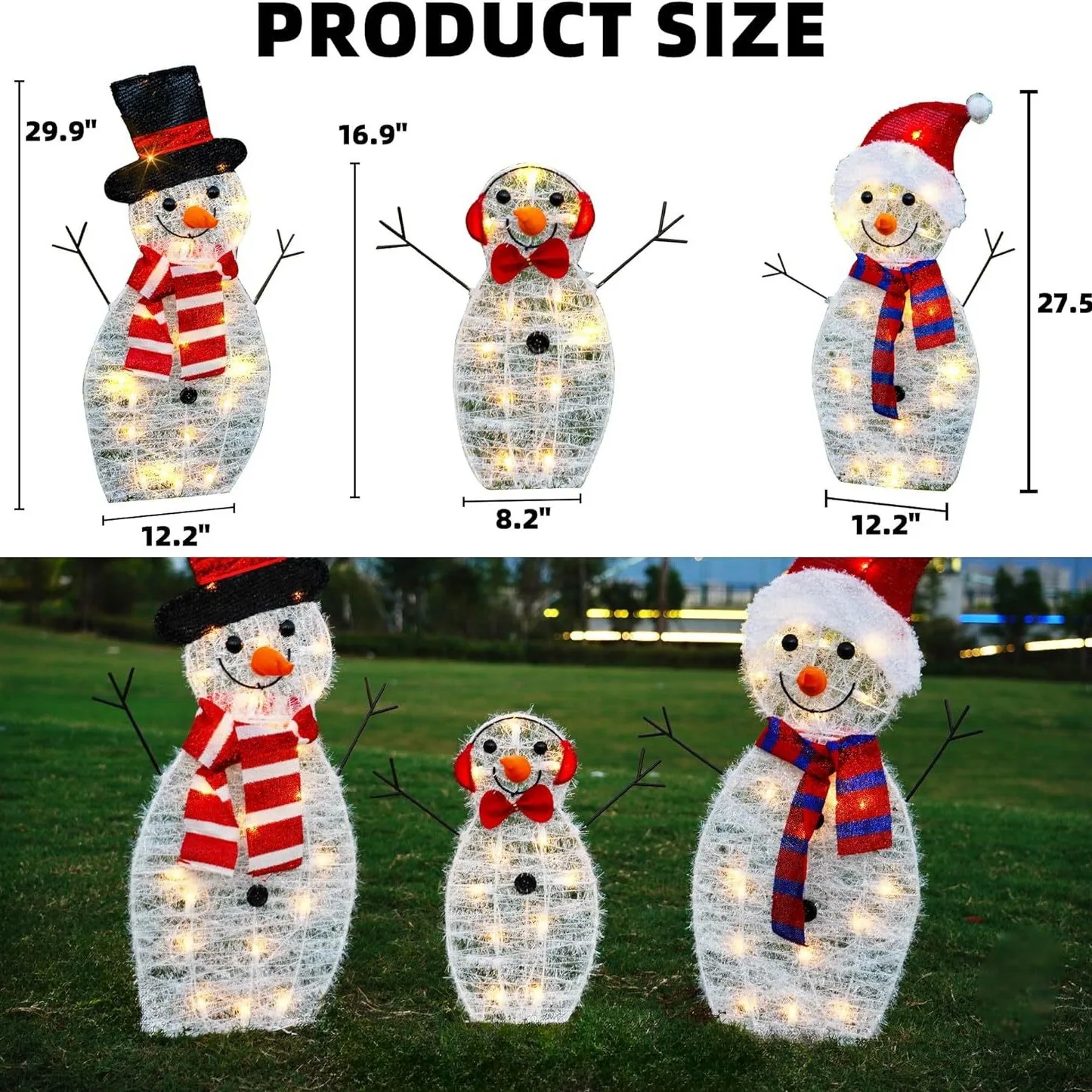 Christmas scene decoration LED light snowman Elk Penguin decoration garden Christmas decoration placards