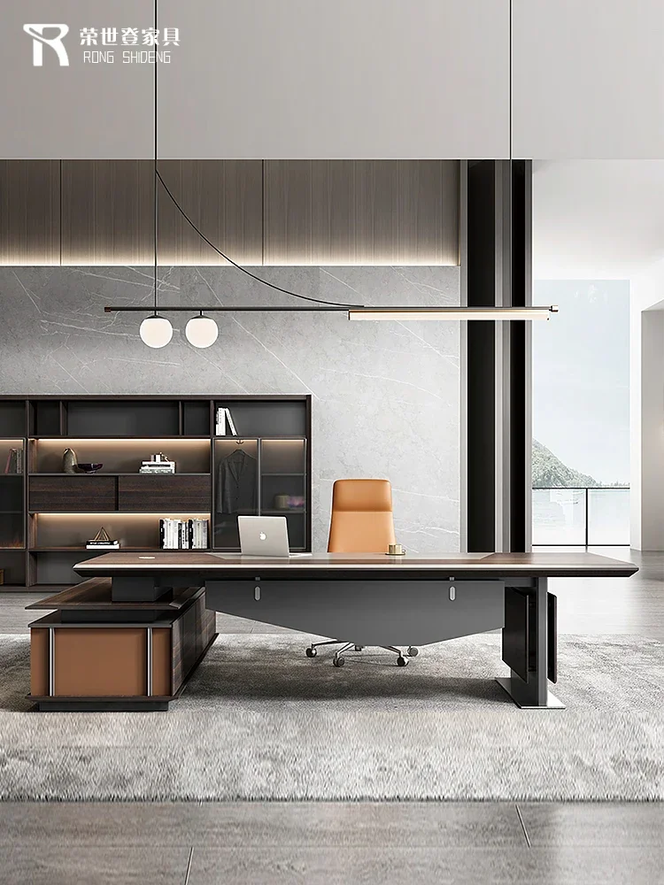 

High-end Light Luxury Boss Table President's Desk General Manager's Room Large Class Desk Simple Modern Table And Combination