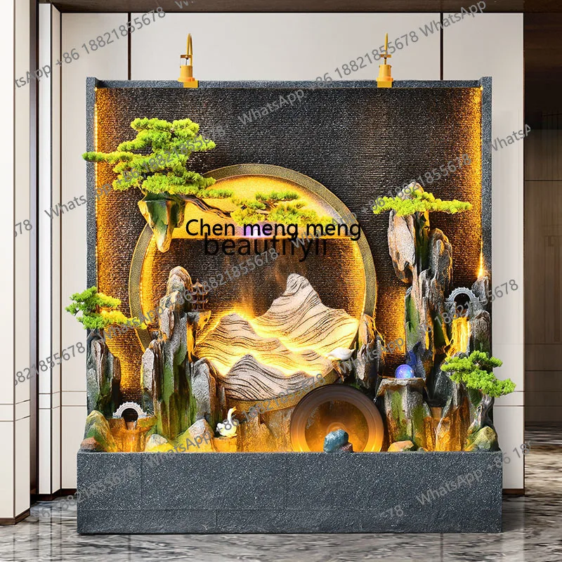 Water Curtain Wall Water Screen  Decorations Partition Indoor and Outdoor Courtyard Rockery Fish Pond Fountain Made Landscape