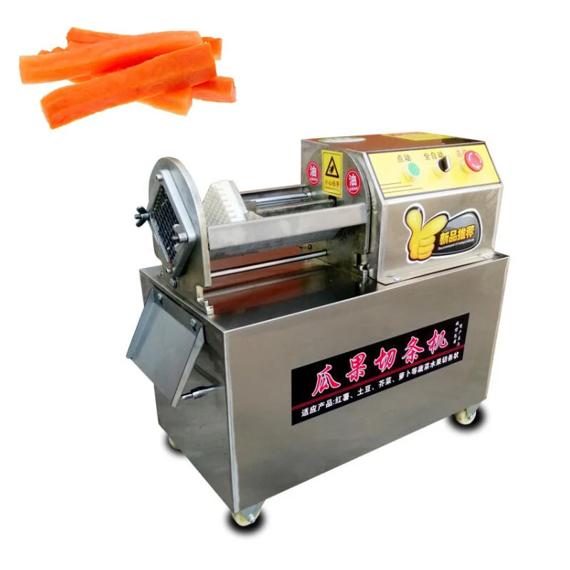 Fruit Vegetable Pusher Fully Automatic Commercial Electric French Fries Cutting Machine Cut Potato Cucumber Sweet Potato