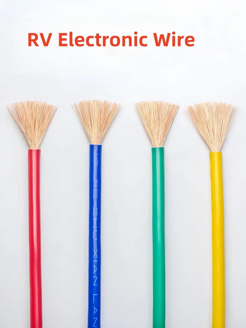 Single core PVC sheathed flexible wire RV0.3/0.5/0.75/1.0/1.5/2.5/4MM electronic wire 23 21 19 18 16 14AWGsignal extension cable