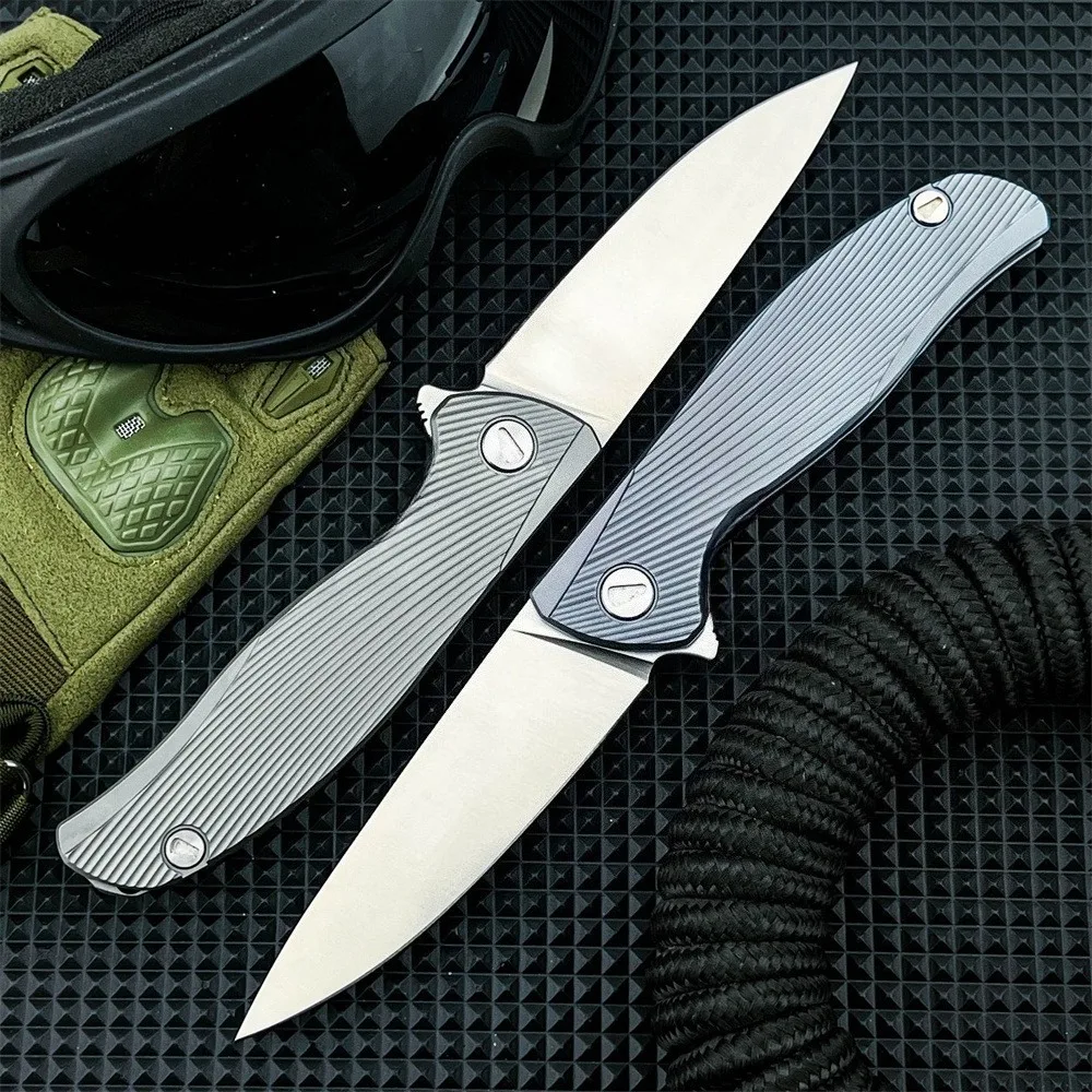 

F95 Icebreaker Pocket Folding Knife D2 Steel Blade with Titanium Alloy Handle Outdoor Camping Jungle Hunting Self-Defense Tool