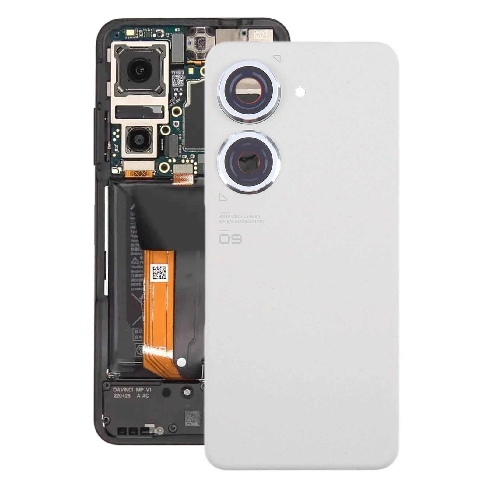 Original Battery Back Cover for Asus Zenfone 9 AI2202 with Camera Lens Cover