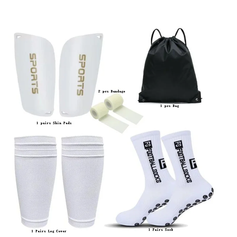 2pcs/3pcs/5pcs Set Drawstring Ball Bag Men Woman Outdoor Soccer Football Socks Cycling Leg Cover Shin Pads Training Shank Board