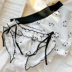 Cute Couple Underwear Women Men's Boxers Panties Sexy Bandage Female Briefs Kawaii Panda Elastic Underpants Boy Girls Lovers