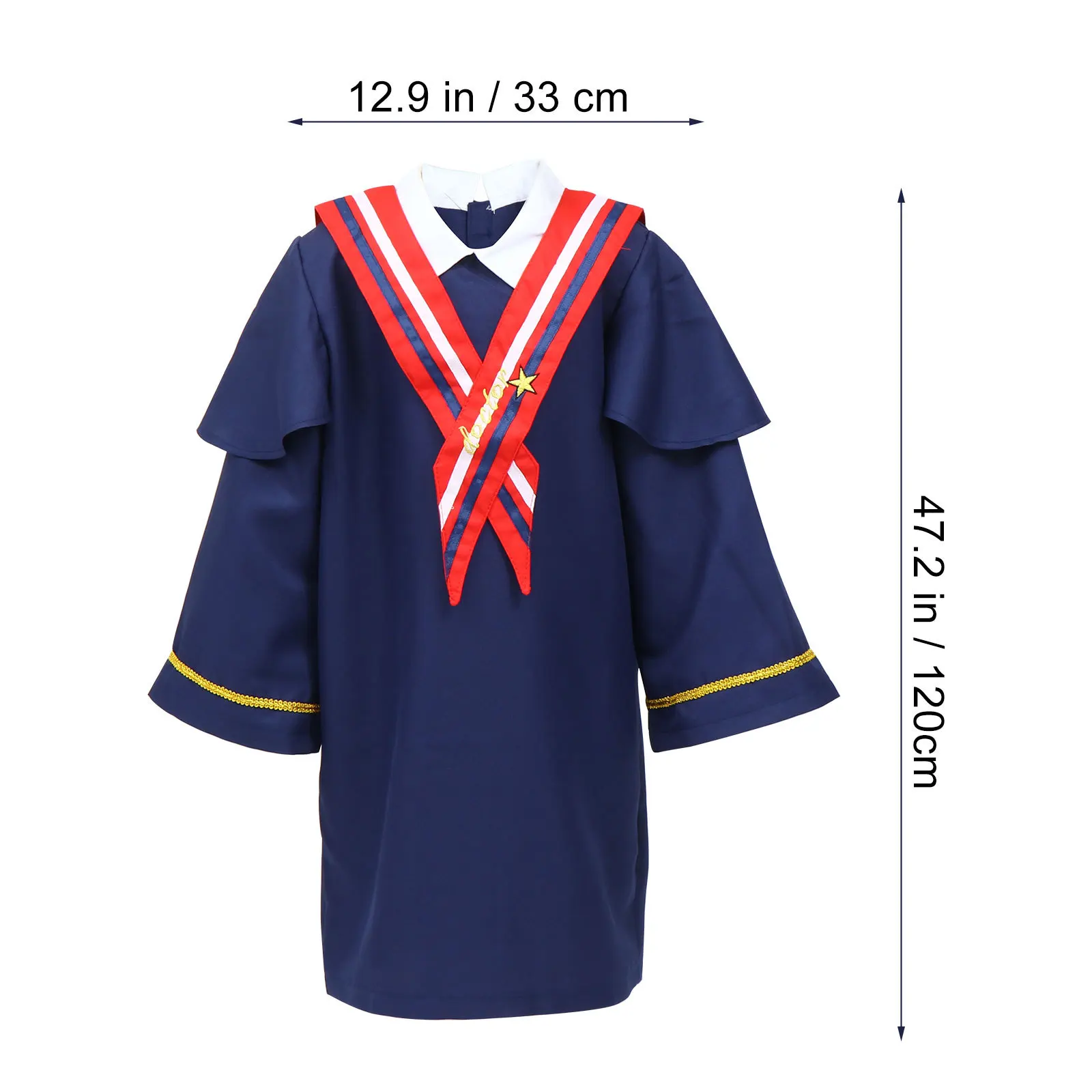 

Kindergarten Graduation Dress Formal Design Eyecatching Thicker Fabric Longterm Use for Campus Performances and Costume Parties