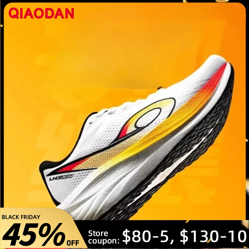 

QIAODAN LH600 Running Shoes Man 2025 Cushion Breathable Lightweight Thick-soled Snti-slip Training Shoes QXB023253213R