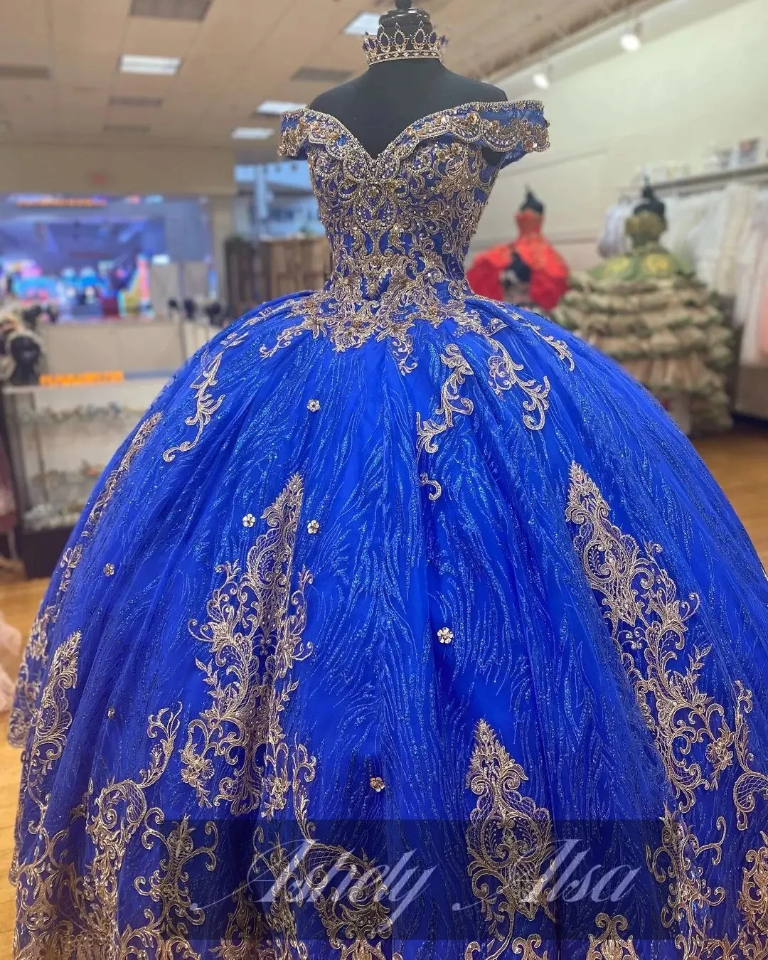 Customzied Luxury Royal Blue Prom Dress Ball Gown Vestidos De 15 aรฑos Sweet 16 Year Quinceanera Dresses Birthday Party Occasion