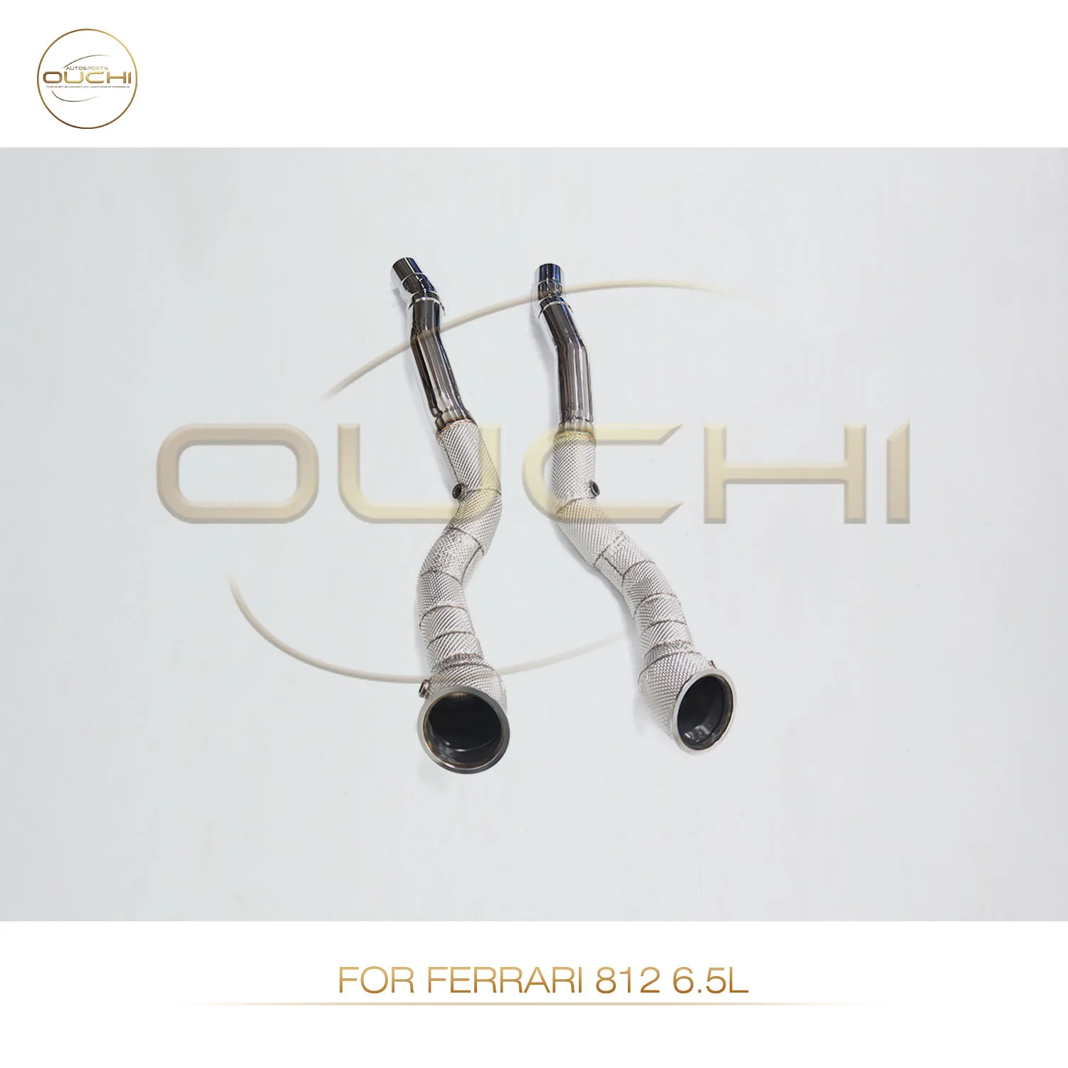 

High Performance Downpipe For Ferrari 812 6.5L OUCHI Stainless Steel Heat Shield Exhaust System Good Heat Dissipation Auto Parts