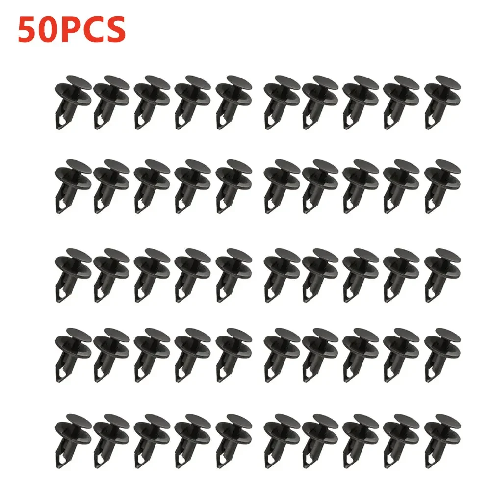 50Pcs Car Rivet Bumper Car Fender Clips Fender Replacement Side Skirt Radiator Shield Engine Parts Practical Set