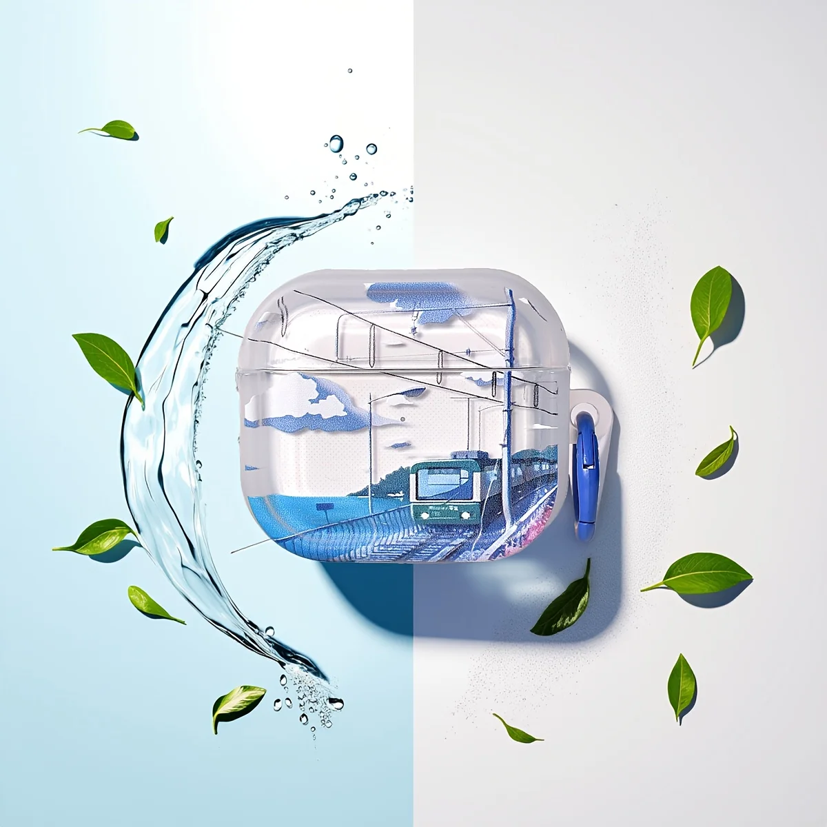 

Animation Moving Train Earphone Case for AirPods Pro3 Pro2 Earbuds Cover for AirPods 4 3 2 Protective Sleeve Cases