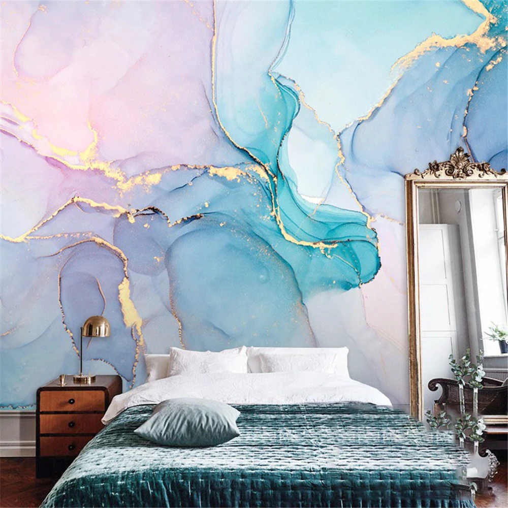 

Custom papel de parede 3D Imitation pink marble wallpaper home decor TV background mural wallpapers for living room 3D stickers
