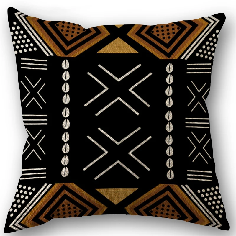 New Pillow Case 45x45cm Bohemian Color Geometric Pattern Pillow Cover Ethnic Style Retro Pillow Cover Cushion Linen Fabric Decor