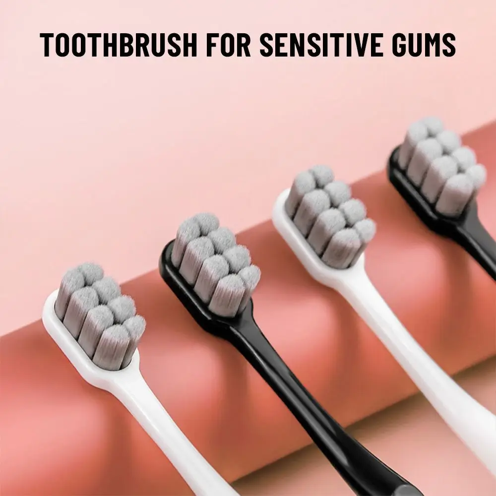 Plush Toothbrush Super Fine Wave Soft Hair 8-Hole Massage Gum Sensitive Adult Soft Hair Toothbrush