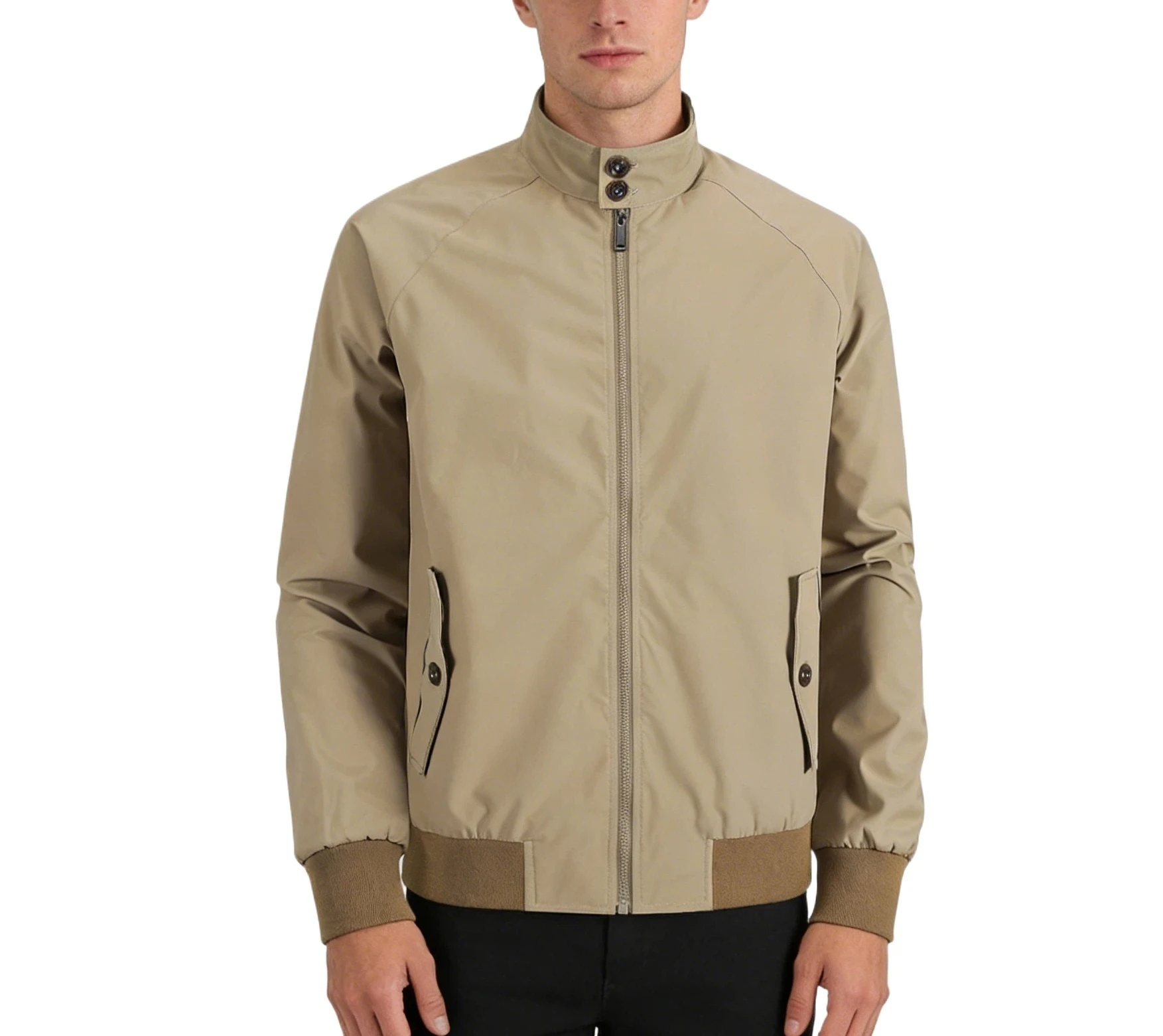 

2025 Man Jacket Autumn Vintage Simple Solid Long Sleeve Male Cargo Outerwear Stand Collar Zipper Casual Versatile Men Coat