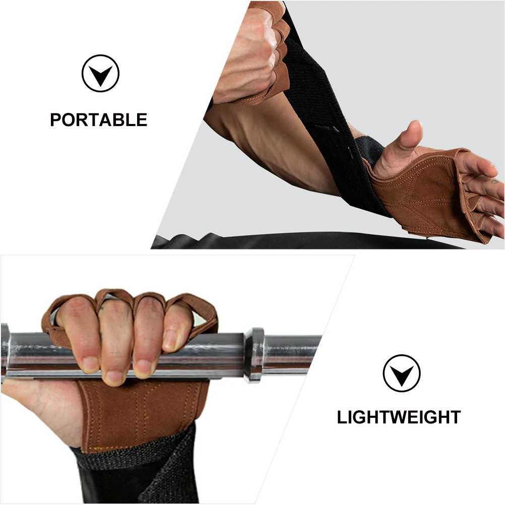 

Anti-slip Wrist Guard Gloves 1 Pair Brown Fitness Wrist Support Compression Bracer for Weightlifting Tennis Basketball Arthritis