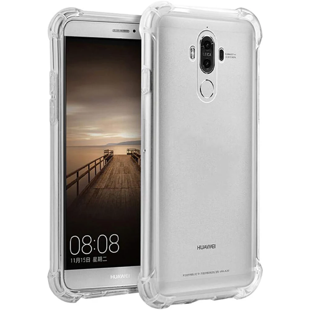 Reinforced Corner Soft TPU Clear Shockproof Case Cover for Huawei Mate 9 Pro 9Pro Couqe Funda