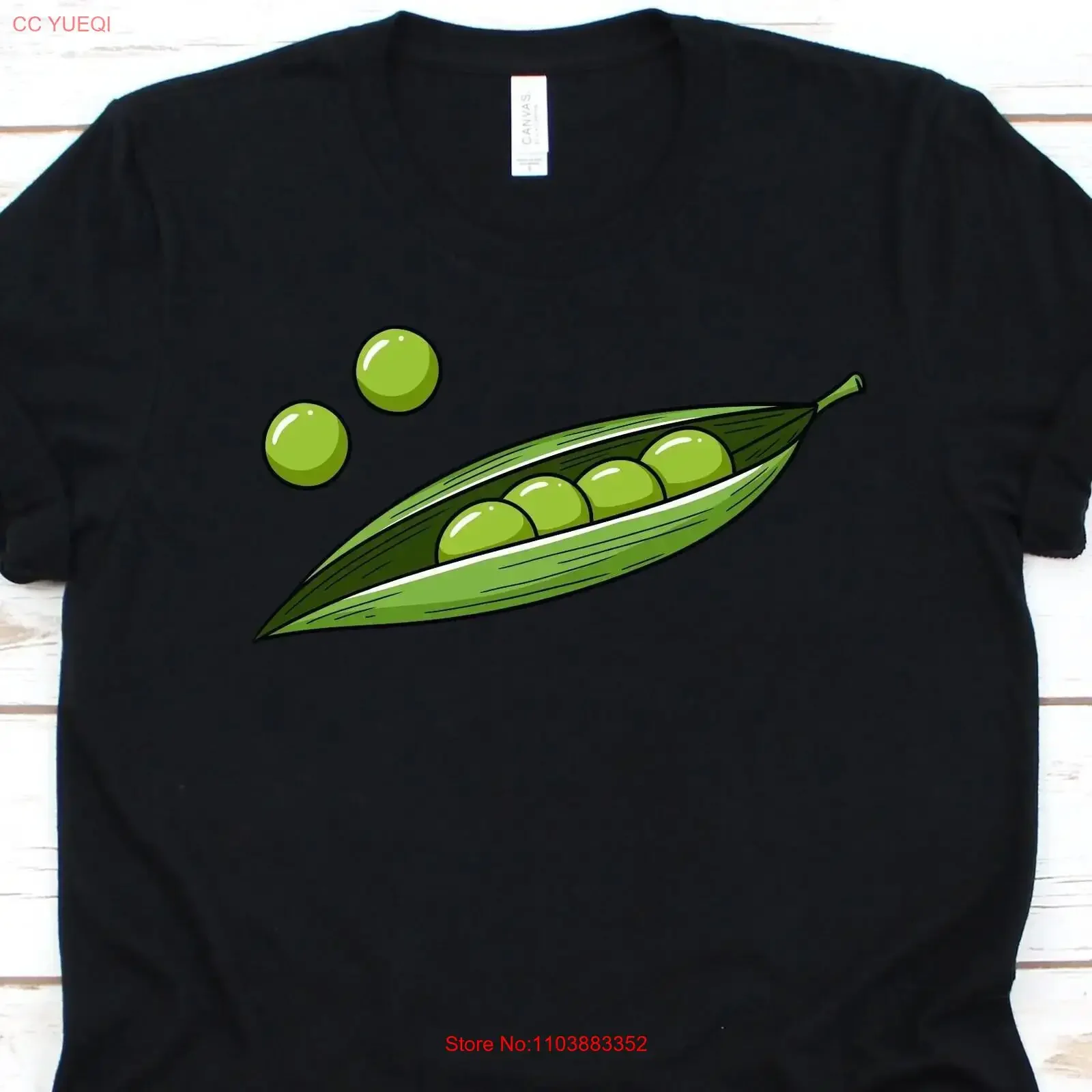 Camiseta Vintage Streetwear com Estampa de Vagem de Ervilha Verde para Amantes de Ervilha - Design Pisum Sativum, Vegetal, Vegetariano, Jardim, Lavado