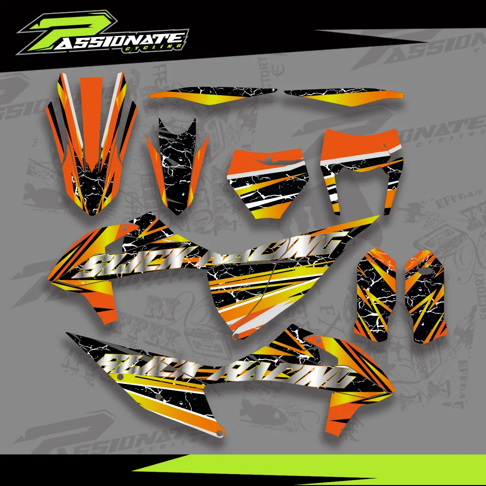 

For KTM 125 250 350 450 500 525 SX SXF 2019 -2022 EXC XC 2020-2023 Graphics Decals Sticker Kit Motorcycle Background