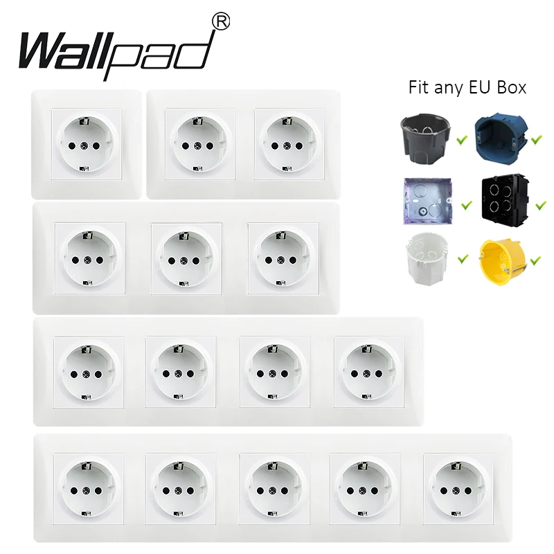 

EU Fireproof Plastic Frame EU French Socket usb 220V and Wall Push Button Switch Wallpad L6 For EU Box IP 21