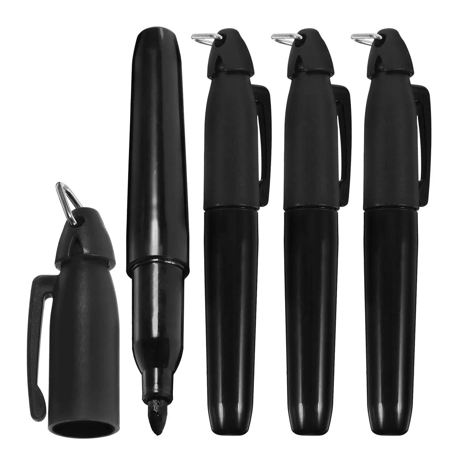 

4 Pcs Golf Liner Plastic Marker Pen Iron Hook Ball Lines Abs Golfing Alignment Tool Golf Ball Marker Portable