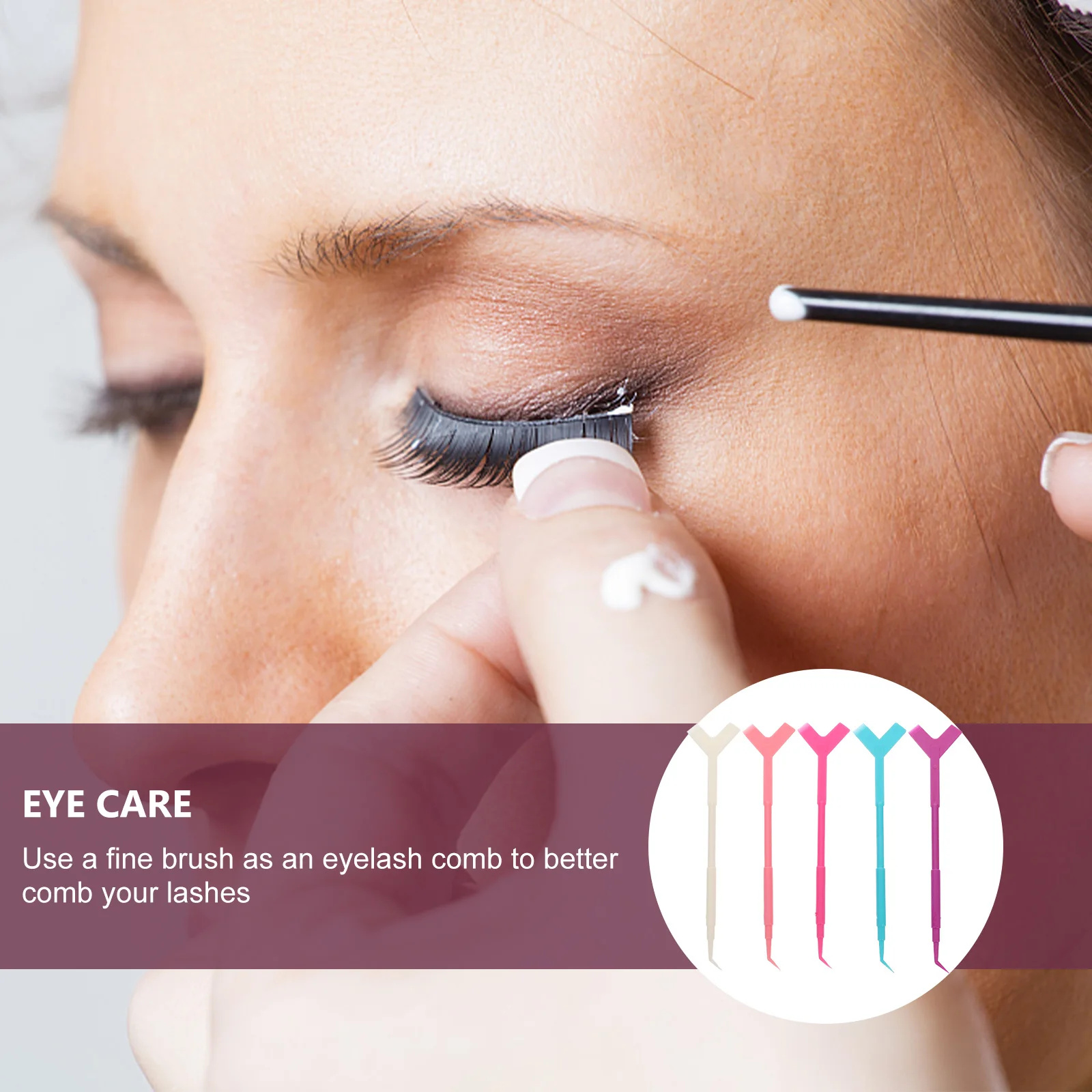 

50Pcs Eyelash Tools Set Y Shaped Lash Lift Brush for Separating Curling Extensions Reusable Salon Grade Accessories