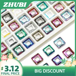 30Pcs/Lot 10mm Austrian Crystal Square Large Hole Glass Spacer Cube Beads For DIY Making Earing Jewelry Crafts & Nail Decoration