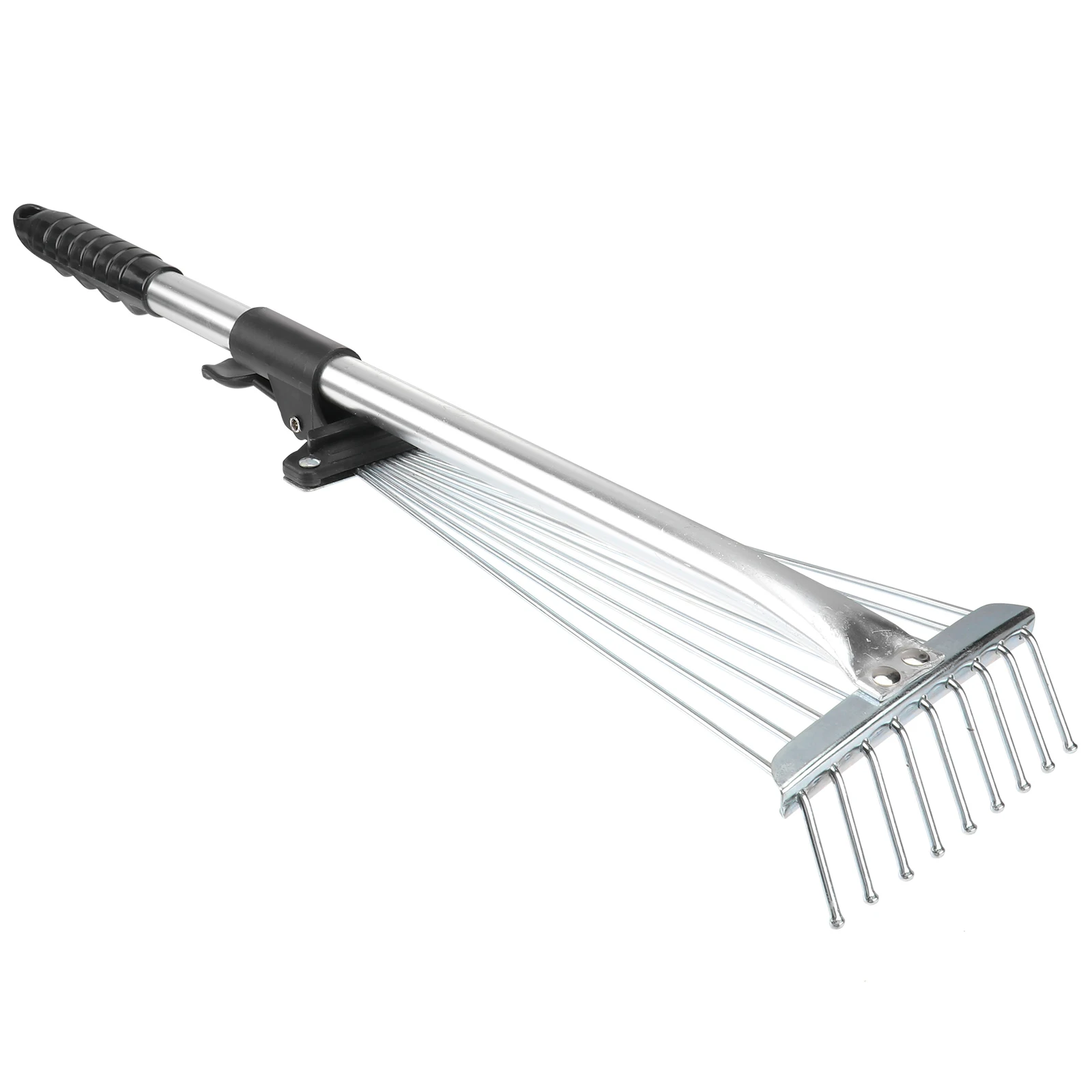 

Retractable Leaf Rake Pickup Landscaping Cleaning Tools Flower Beds Adjustable Metal Stainless Steel Gardening Hand Grass Child