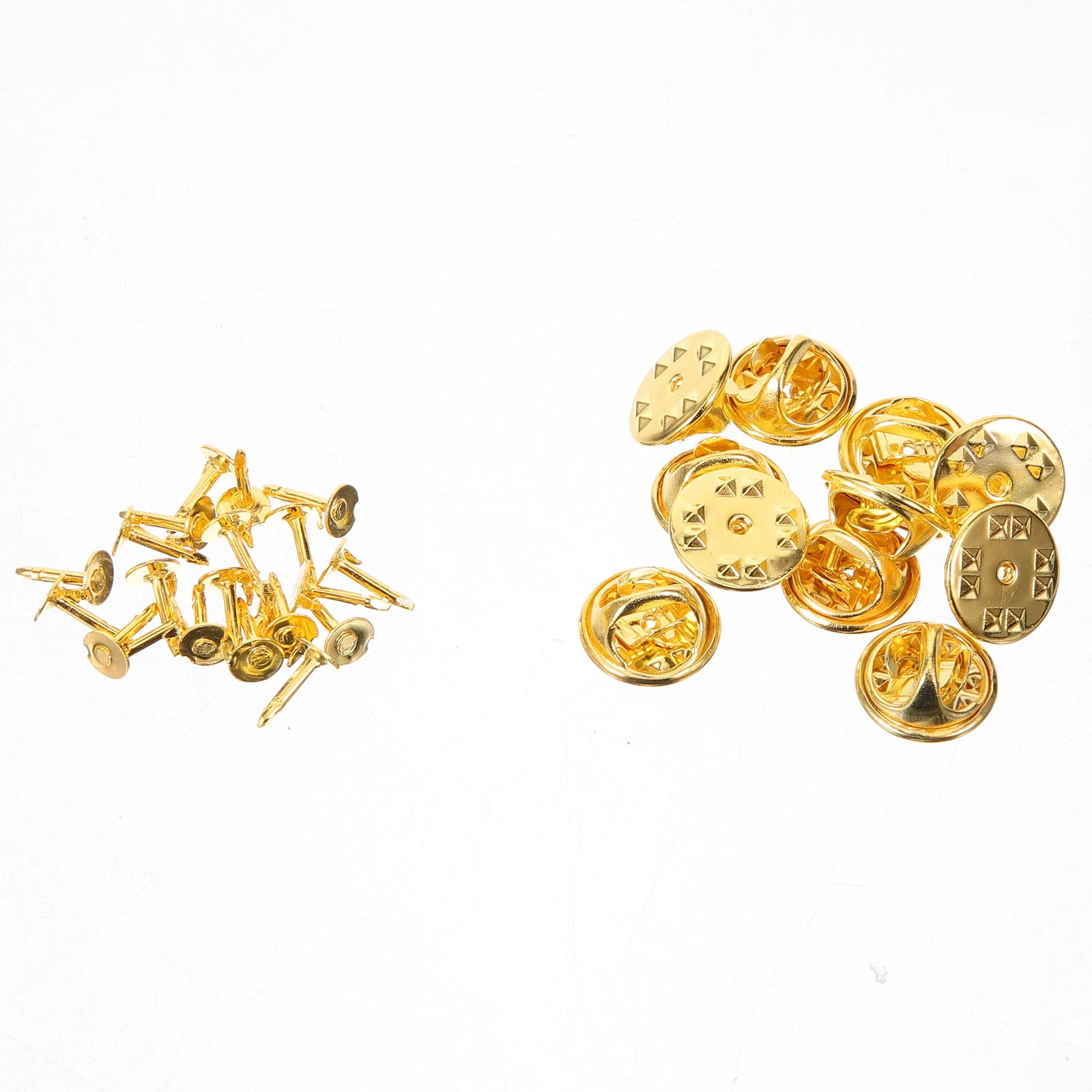 

50pcs Locking Pin Back Replacement Brooch Clutch Backing For Lapel Pins Badges Jewelry Diy Accessories Smooth Opening Secure