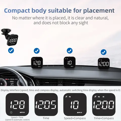 자동차 헤드 업 디스플레이 G4S HUD 디지털 GPS 속도계 MPH 과속 경보 다기능 속도계 나침반 HD LED 디스플레이