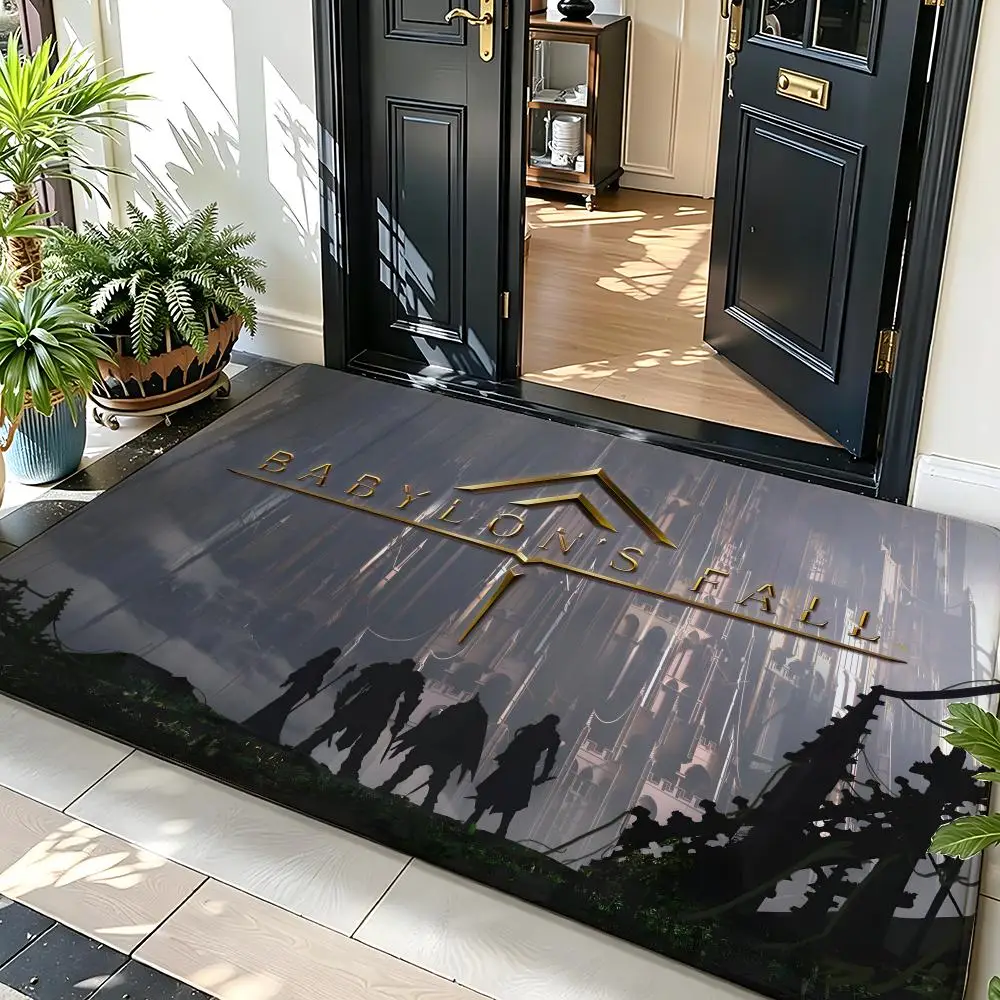 Game B-Babylon F-Fall Floor Mat Soft Flannel Floor Mat  Suitable for Entryways, Living Rooms, Bedrooms, and Bathrooms