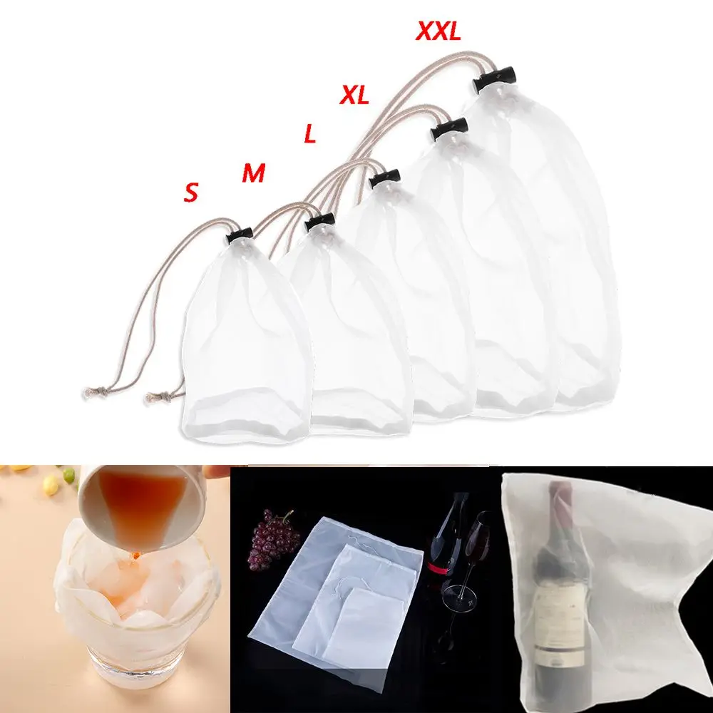 120mesh Commercial Food Special Colander Nut Milk Bag Cheese cloth Wine Strainer Nylon Fine Mesh Coffee Filter