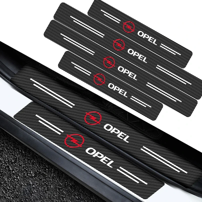 

Car Door Plate Carbon Fiber Threshold Protector Sticker Decals For Opel Astra j Insignia Astra g Corsa Zafira b Mokka Vivaro