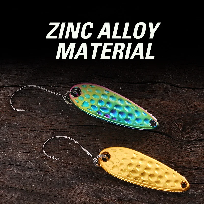 12pcs Zinc Alloy Metal Spoon Lures Set 2.5g 3.5g 5g for Pale Chub Fishing Bait Kit for Trout Bass Small Hard Sequins Spinner view 3