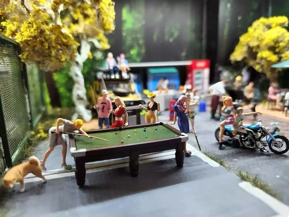 미니어처 페인트 그림 1/64 레몬 티 스톨 당구대 액션 피규어 사진 컬러 미니어처 움직이는 피규어