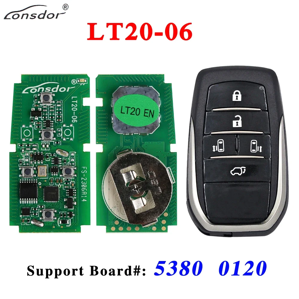 Lonsdor LT20-06 8A+4D Smart Key for Toyota Previa Alphard Vellfire for K518ISE K518S KH100+