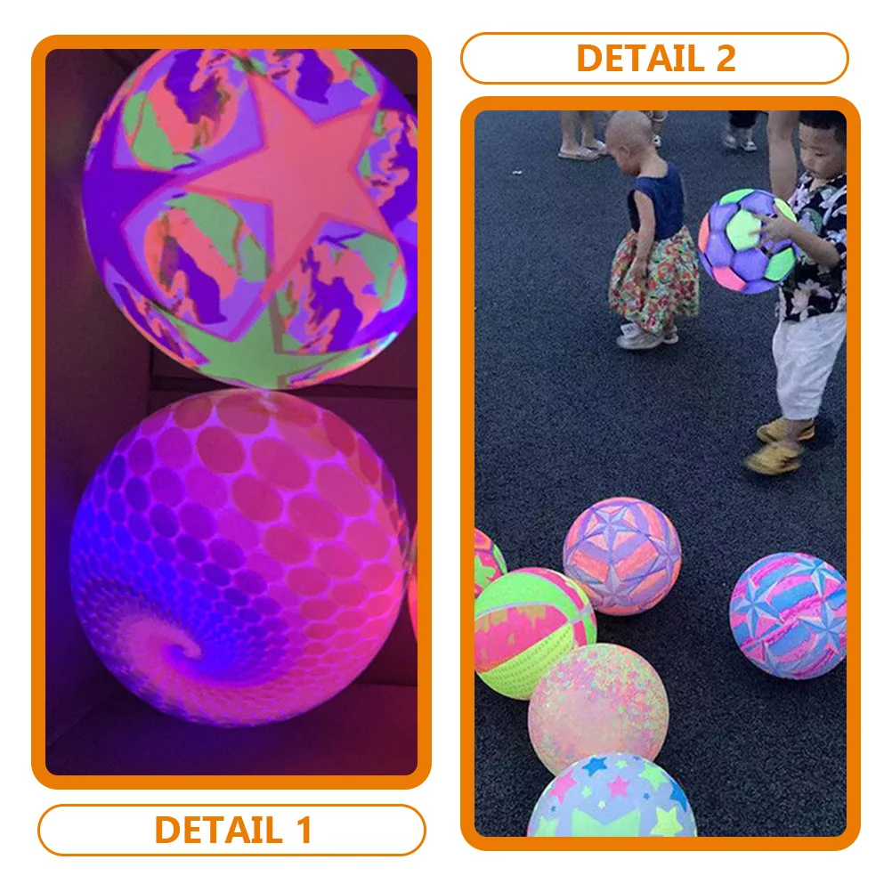 2 Pcs Small Training Soccer Glowing Toy Football Basketball Plastic Exercising Child