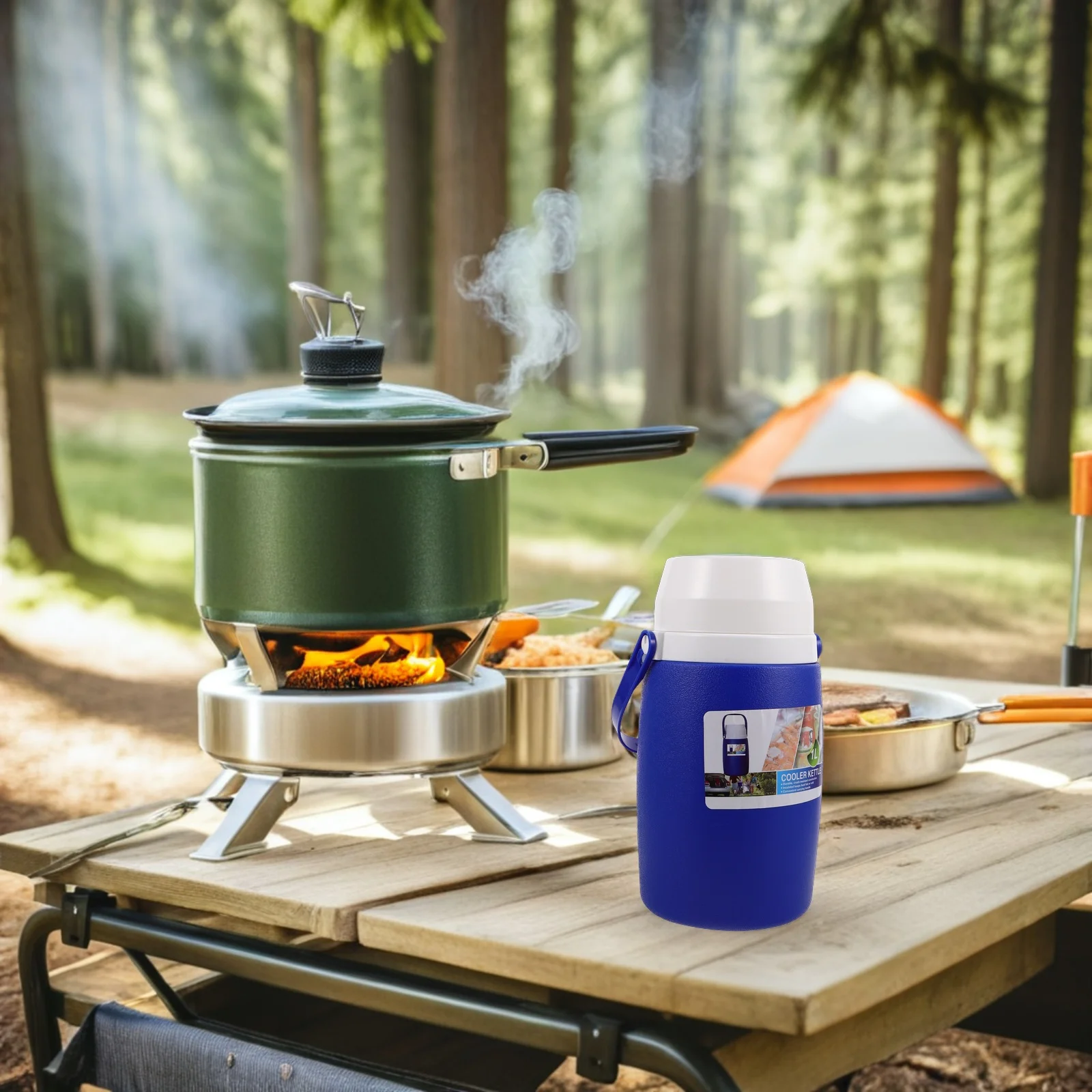 

Large Capacity Leakproof Thermal Jug Insulated Outdoor Beverage Cooler Portable Drink Dispenser for Camping Hiking