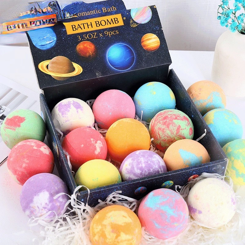 Bath Bombs Bathroom Easy Carry Skin Exfoliating Bubble Balls 1 Box Exfoliation Anti-fatigue Skin Care Products Fragrance