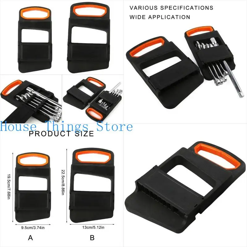 

652F 5/8Pcs Ratcheting Wrench Set with Rack Organizers Open End Ratcheting Wrench Set
