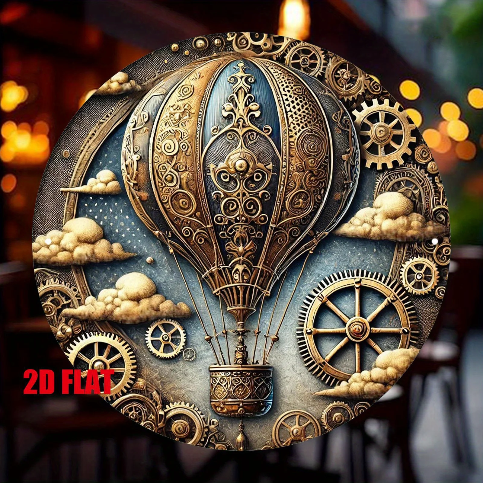 Arte de pared circular: adecuado para hogares, cafeterías, bares, restaurantes: decoraciones fáciles de colgar para fiestas y espacios comerciales.