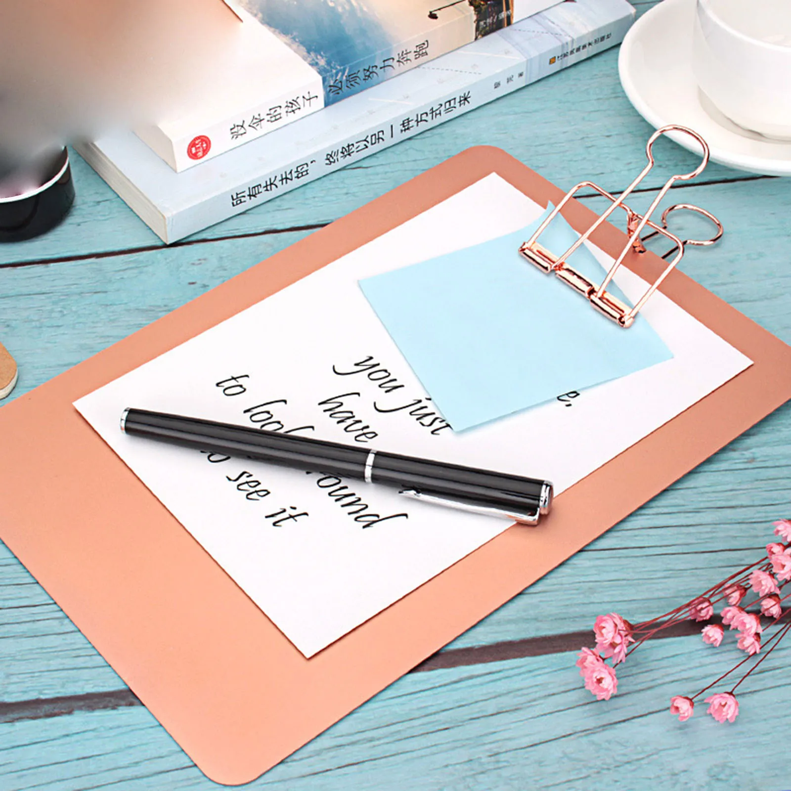 A4 Paper Clipboard Fashionable Color Clipboard with Hollow Long Tail Clip for Meeting Office Learning Supplies Multiple Purposes