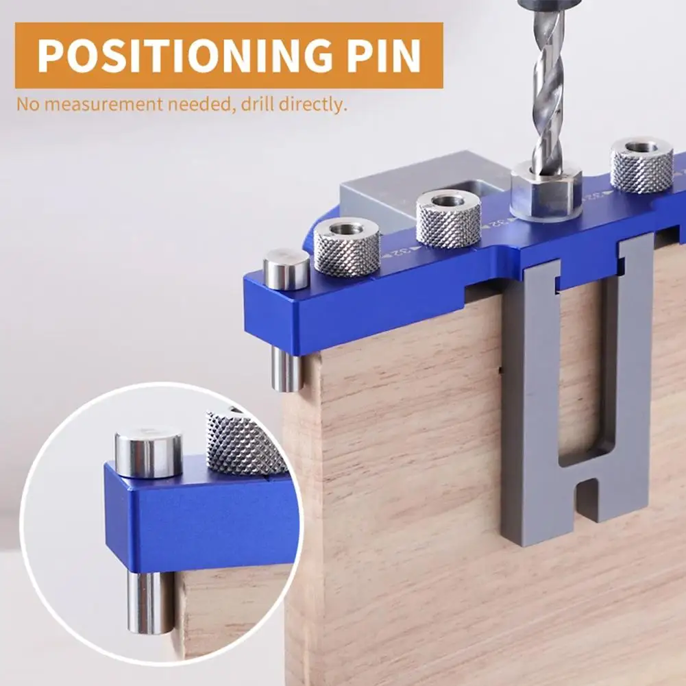 5 Holes Self-Centering Dowel Jig Kit Woodworking 3/8 In 5/16 In 1/4 In Straight Holes Drill Guide Locator DIY Woodworking Tool