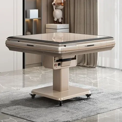 A new mahjong machine, automatic household dining table, with two functions, folding smart mahjong table