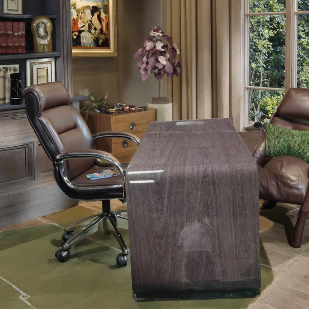 Home Office Furniture CEO Modular Small Size CEO Office Desk Modern Minimalist Wood Finish Customizable