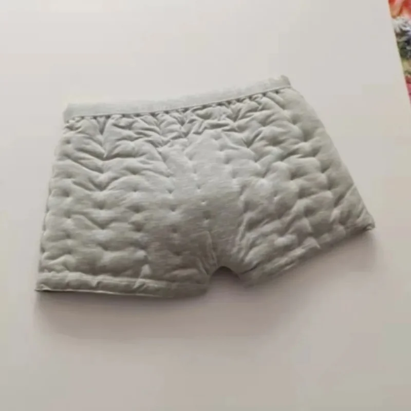 Männer Sexy Baumwolle Mit Mantel Boxershorts Gefüllt Baumwolle Puffy Warme Hosen Fetisch Plus Größe Handgemachte Höschen BF Private Party FKK